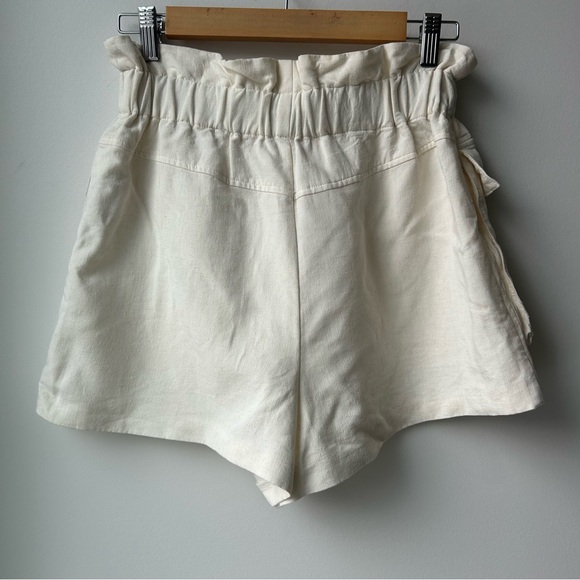 ZARA SHORTS PAPERBAG LINEN BLEND - Picture 5 of 10